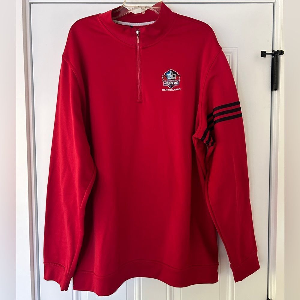 Adidas Climalite Ohio Football Hall of Fame quarter zip long sleeve pullover XXL